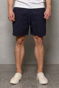 Raymond Linen Blend Short: Thunderstorm