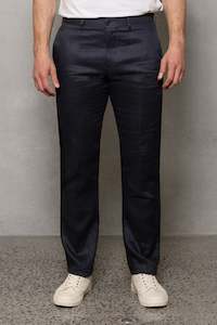 Straight Linen Trouser: Thunderstorm