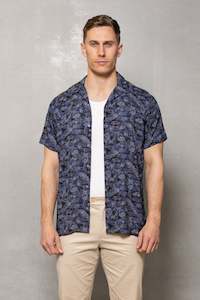 Will Short Sleeve Print Shirt: Royal