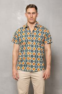 Menswear: Brody Short Sleeve Print Shirt: Jungle