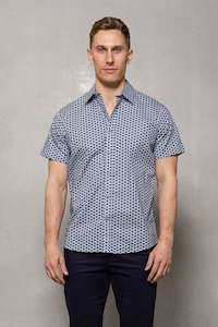 Brody Short Sleeve Print Shirt: Seascape