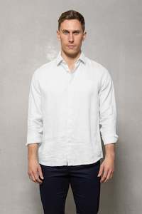 Blake Linen Shirt: White