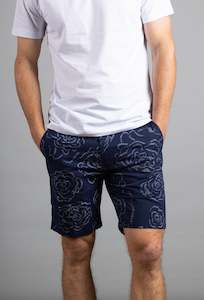 Hale Print Short: Navy