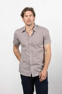 Brody Short Sleeve Shirt: Cardinal