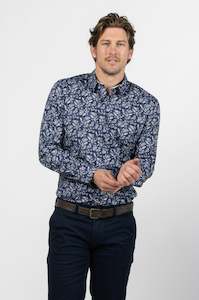 Nigel Print Shirt: Thunderstorm