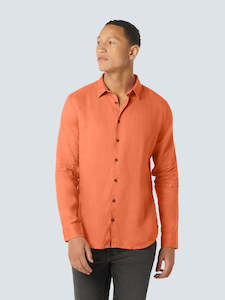 Classic Linen Shirt: Melon