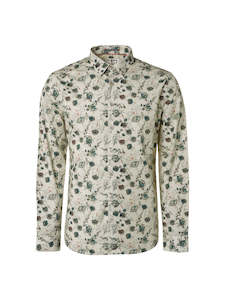 Allover Print Shirt: Off White