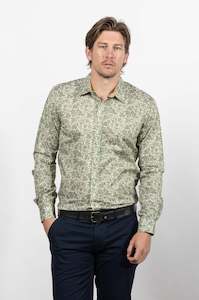 Blake Floral Print Shirt: Cactus