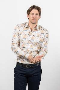 Blake Floral Print Shirt: Pear Tree