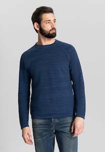 Menswear: Roar Crew Neck Jumper: Blue Nights