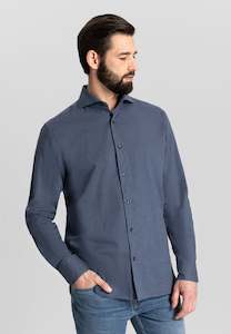 Brushed Cotton Shirt: Blue Nights