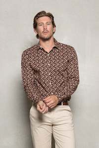 Menswear: Nigel Geo Print Shirt: Autumn