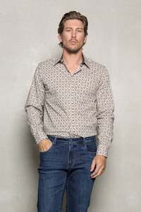 Blake Geo Print Shirt: Hemlock