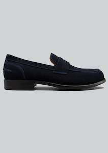 Menswear: Fredrick Penny Loafer: Navy Suede