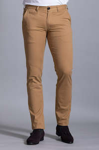 Menswear: Hastin Brushed Cotton Chino: Latte