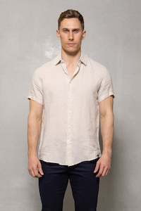 Brody Short Sleeve Line Shirt: Natural