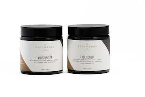 Charcoal Face Scrub & Moisturiser Skincare Set