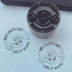 Stamp: 4.5 cm Smiley Face Teacher Stamp