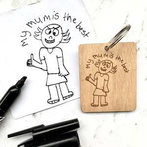 Artwork Wood Keyring