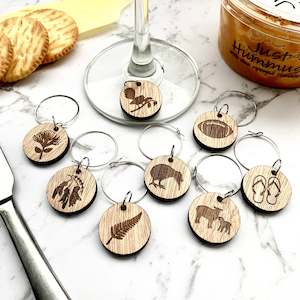 Teacher Gifts: Wine charms - Kiwiana