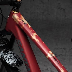 DYEDBRO MTB FRAME PROTECTION - BLEACH TIE DYE CLEAR