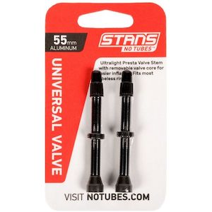 Valves: STAN'S NOTUBES - 55MM ALLOY UNIVERSAL VALVE