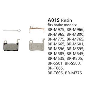 Brake Pads: Shimano BR-M775 Disc Brake Pads 1Pr A01S Resin