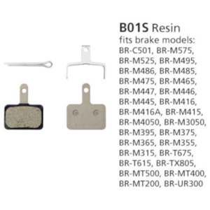 Shimano BR-M446 Disc Brake Pads B01S Resin 1Pr