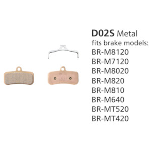 Shimano BR-M810 Disc Brake Pads1Pr D02S Metallic