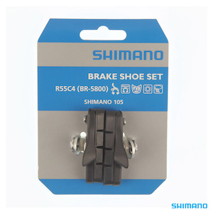 Brake Shoes: Shimano BR-R7000 BR-5800 Brake Shoe Set R55C4 Cartridge Black 1Pr