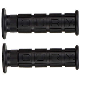 Handlebar Tapes Grips: Oury Flanged Grips Black