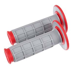 Renthal DL MX Dual Handlebar Grips Diamond / Waffle - Red