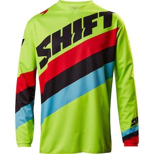 Motorcycle or scooter repairing: SHIFT YOUTH WHIT3 TARMAC JERSEY [FLO YELLOW] YXL