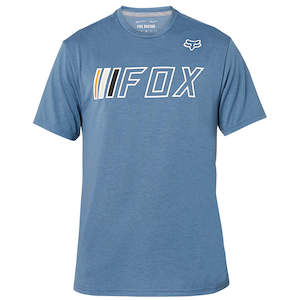 Motorcycle or scooter repairing: FOX BRAKE CHECK SS TECH TEE [BLUE STEEL] XXL