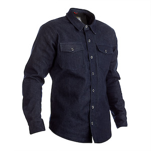 Motorcycle or scooter repairing: RST X KEVLAR DENIM TEXTILE SHIRT [DARK BLUE] 42 M