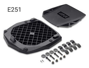 Motorcycle or scooter repairing: Givi E251 Universal Monokey plate, cover and fittings