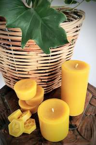 Solid Pillar Beeswax Candles -  Hexton Bee Company