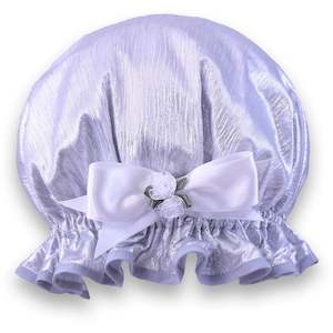 Silver Lamé Shower Cap