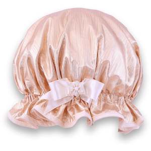 Shower Caps: Rose Gold Lamé Shower Cap