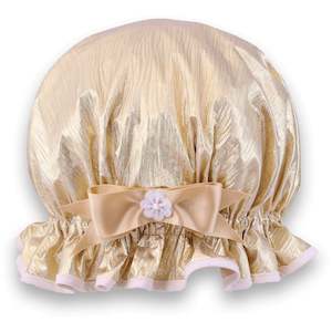 Shower Caps: Gold Lamé Shower Cap