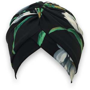 White Lily Floral Shower Turban