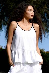 Clothing: CURATE - TINY DANCER TOP - WHITE