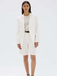 Assembly Label Womens Roberta Linen Jacket - Antique White