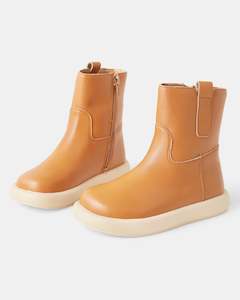 Harrie Leather Kids Boot - Tan