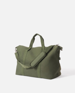 Handbags: Citta - Canvas Weekender Bag - Olive