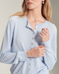 Womens Tops: Sills Jana Dome Cardi - Nordic Blue