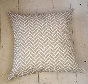 Dalethorpe House - Fawn Herring Bone Linen Cushion Cover