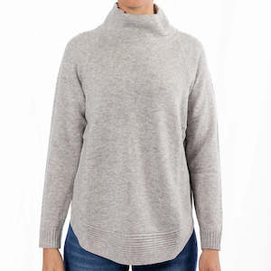 Bow And Arrow: Bow and Arrow Funnel Neck Jumper - Grey