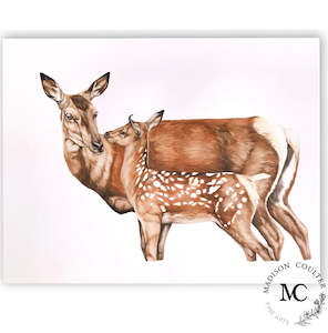 Madison Coulter Art - Hind & Fawn A3 Print