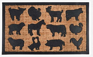 Homewares: Esschert Design Doormat - Farm Animals 45x75cm